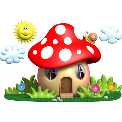 Mushroom clipart mushroom house, Mushroom mushroom house ...