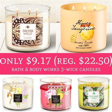 Only 917 Regular 2250 Bath And Body Works 3 Wick Candles Deal