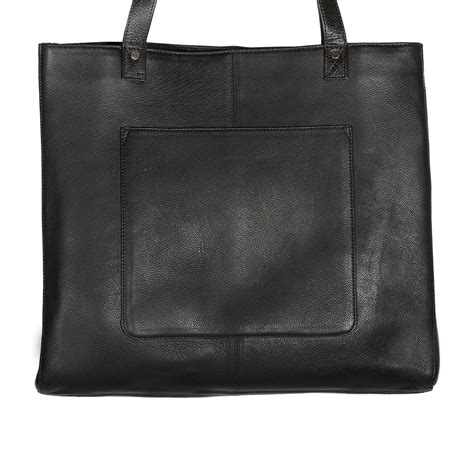 Extra Large Black Leather Tote Bag 17x 15 Oversized Work Etsy