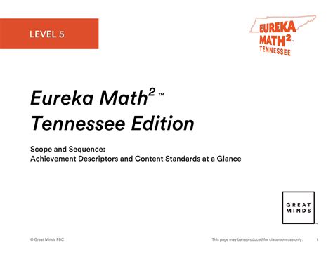 Level 5 Scope & Sequence | Eureka Math2 Tennessee by Great Minds - Issuu
