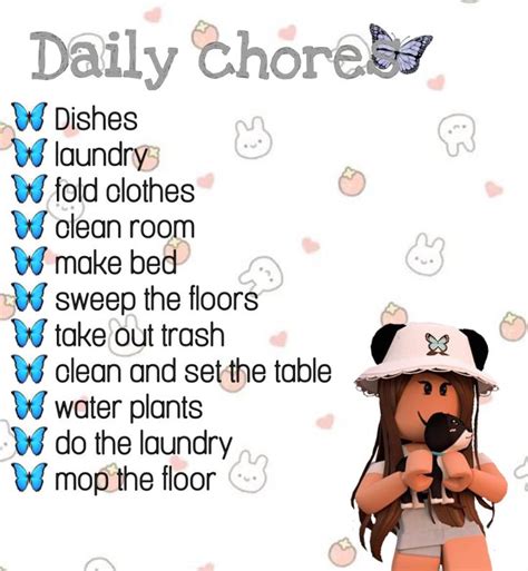 A Requested Chores Decal Bloxburg Decal Codes School Decal