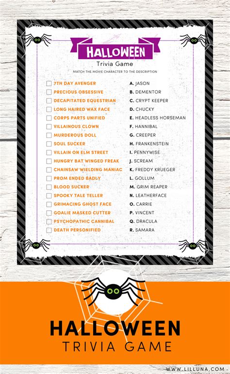 Trivia questions and answers is a game of questions classified in 6 subjects: Halloween Trivia Questions And Answers Free Printable ...