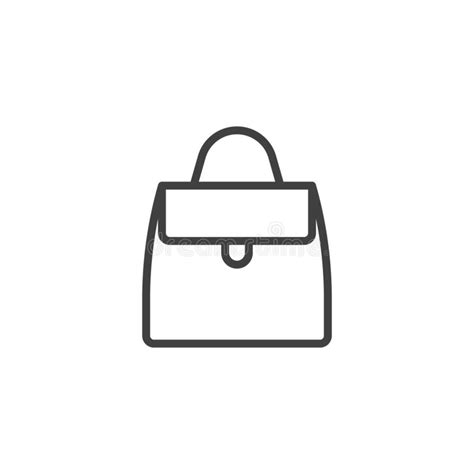 women s handbag line icon stock vector illustration of simple 218265696