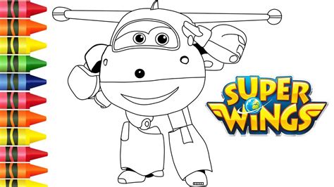 Coloring Pages Super Wings Jett Learn Colors Toddlers Babies