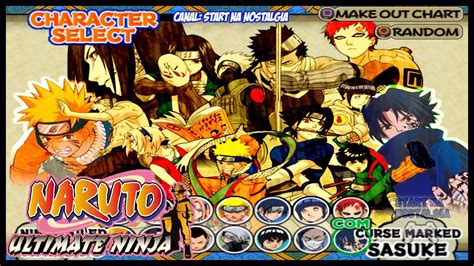 Naruto Ultimate Ninja 1 Ps2 Lista Todos Personagens All