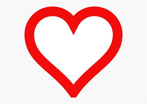 Heart Outline Clip Art At Clker Red Heart Outline Clipart Free
