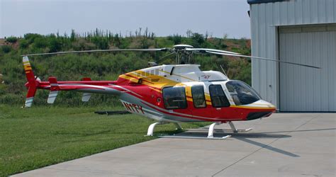 Bell 407 Helicopter N1ty Right Side View This 1998 Model