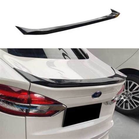 Led Carbon Fiber Rear Spoiler Tail Trunk Lip Wing For Ford Mondeo