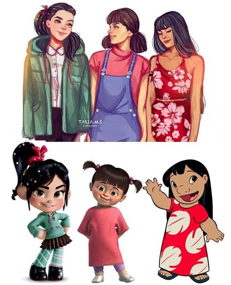 Modern Cartoon Character Fan Art Redesigns Disney Princess Drawings
