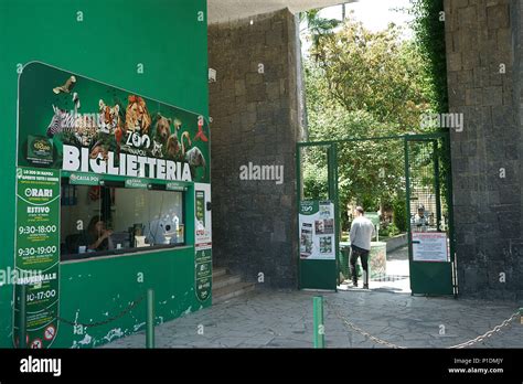 Ticket Office And Entrance Of Zoo Of Naples Italy Stock Photo Alamy