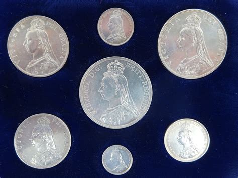 Victorian 1887 Jubilee Silver Seven Coin Set From 3d 5 In Original