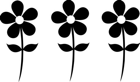 Simple Black And White Flower Clipart 20 Free Cliparts Download