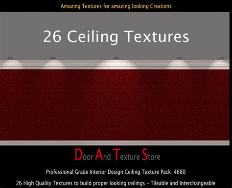 Sign up for free and download 15 free images every day! Second Life Marketplace - 26 Professional Ceiling Textures ...