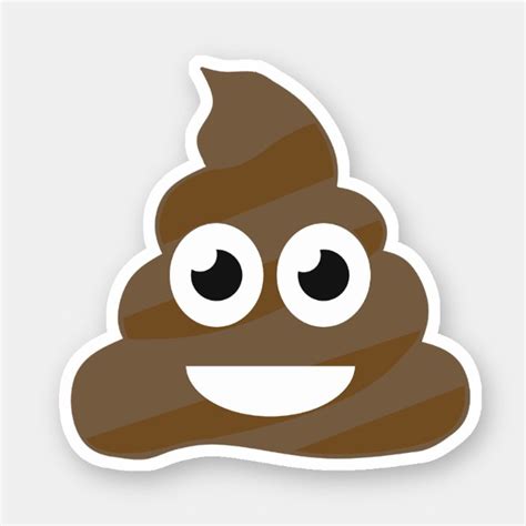 Funny Cute Poop Emoji Sticker
