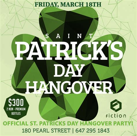 The Saint Patricks Day Hangover 2016 Get Party Tickets