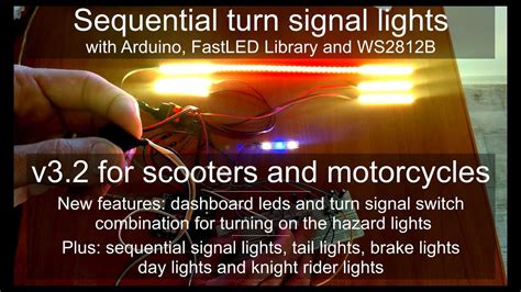 Sequential Turn Signal Lights V32 For Scooters And Motorcycles Arduino