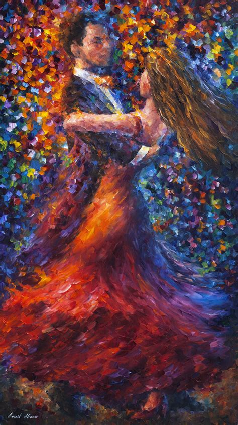 An Oil Painting Of A Couple Dancing