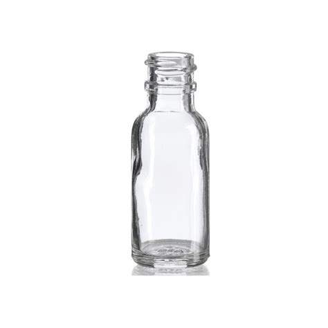 12 Oz 15ml Clear Glass Boston Round Bottle With 18 400 Neck Finish