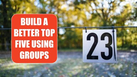 Build A Better Top Five Using Groups Excel Tips Mrexcel Publishing