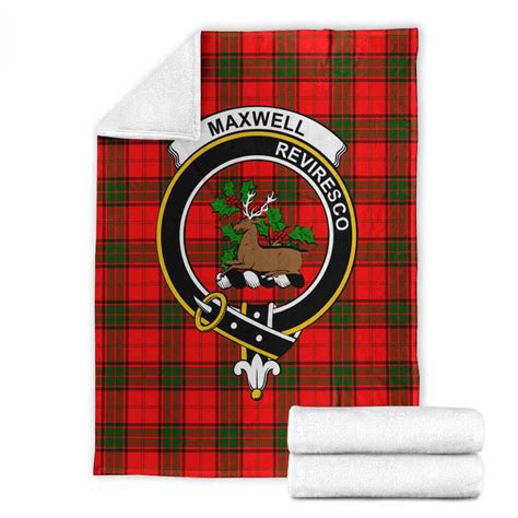 Scottish Maxwell Clan Crest Tartan Blanket