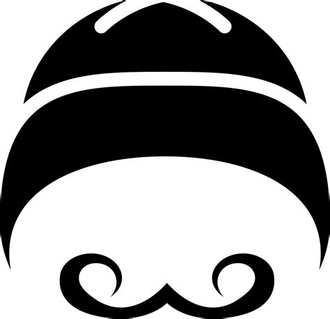 Chinese Hat Curled Moustache Svg Png Icon Free Download 57057