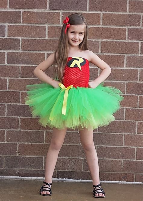 Robin Tutu Tulle Skirt Kids Wonder Woman Dress Cute Girl Dresses
