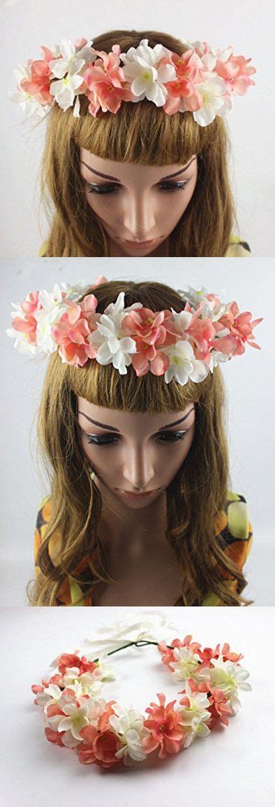 Hawaiian Artificial Hydrangea Flowers Crown Hippy Flower Headband Hair