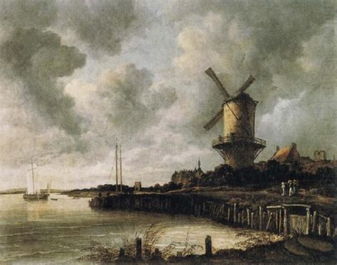 Jacob Van Ruisdael Landscape Paintings Painting Windmill