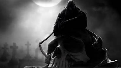 Badass Wallpapers Skull Reaper Grim Awesome Wallpaperplay