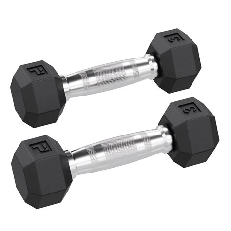 Rubber Hex Dumbbell Pairs Power Systems