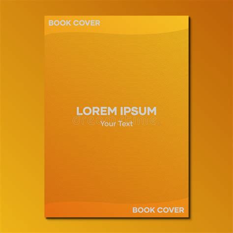 Book Cover With Orange Gradation Background With Thin Stripes Theme