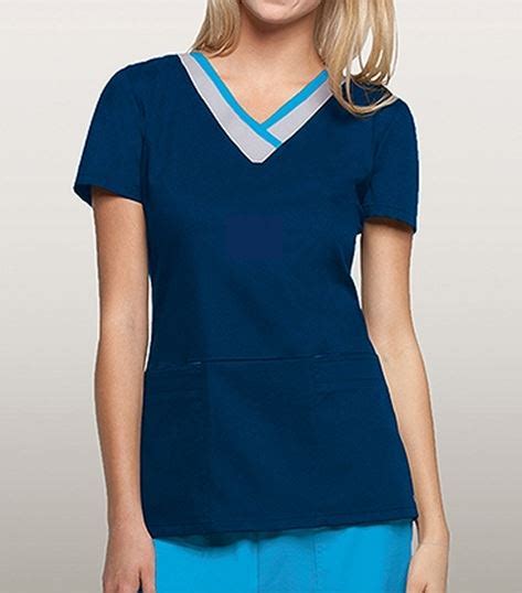 grey s anatomy active 3 pocket color block v neck top 41399 medical scrubs collection