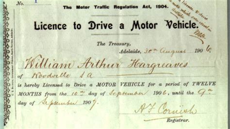 Today In History September 10 Australias First Drivers Licence Is