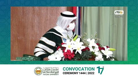 Congratulatory Speech By Dr Khalifa Bin Jassim Al Kuwari 17th Ftu