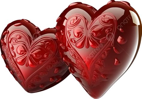 Dia Dos Namorados 3d Estéreo Amor Corações Vermelhos Png Dia Dos Namorados Corações Vermelhos