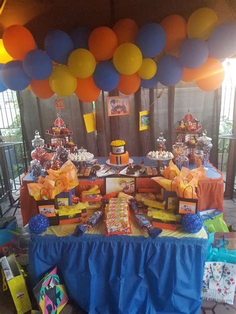 Naruto Cake And Set Up For Naruto Themed Birthday Party Naruto