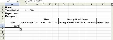 50 Timecard In Excel With Formulas Ufreeonline Template