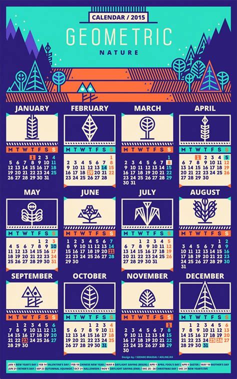 25 New Year 2015 Wall And Desk Calendar Designs For Inspiration