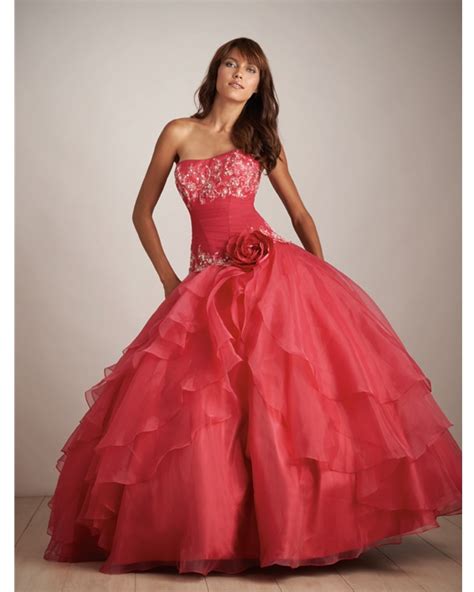 Red Ball Gown Strapless Sweetheart Lace Up Floor Length Quinceanera Dresses With Embroidery And