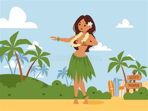 Danza Hawaiana Ilustraci N Del Vector Ilustraci N De Hawaiana
