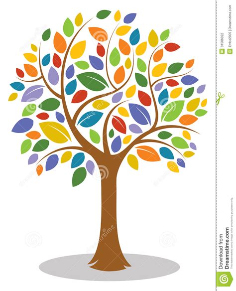 Colorful Tree Clip Art Cliparts