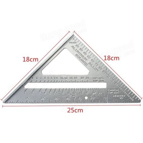 Aluminum Alloy Speed Square Combination Triangle Metric Ruler Carpenter
