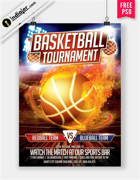 Free Customizable Flyer Psd Templates For Basketball Tournament Indiater