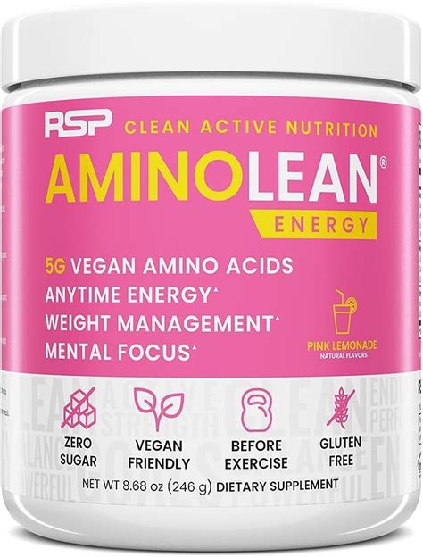 Rsp Nutrition Aminolean Pre Workout Powder Amino Energy