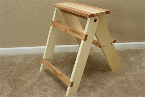 Wood Wooden Folding Step Stool Plans How To Build An