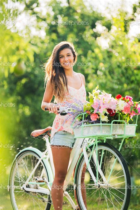 Beautiful Girl On Bike — Stock Photo © Epicstockmedia 29970881