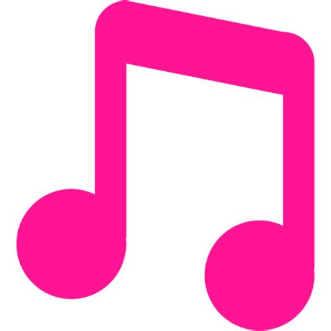 Deep Pink Musical Note Icon Free Deep Pink Musical Note