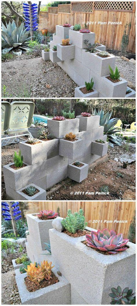 In the garden, you can use concrete blocks (or board formed concrete) to make: Make A Cinder Block Wall Planter - Free Tutorial - 22 DIY ...