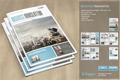 Business Newsletter Brochure Templates ~ Creative Market