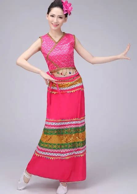Woman Ethnic Minority Dai Dress Thiland Performance Costumes Ethnic Restaurant Hotel Service